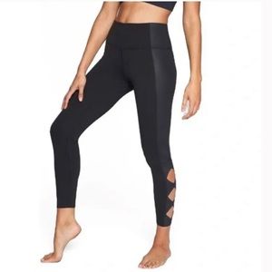 Athleta Cobra Cutouts Black Leggings - XS